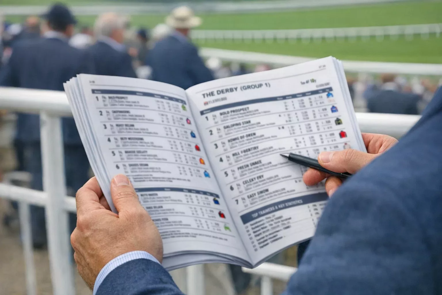 Wetter studiert Rennprogramm vor einem bedeutenden Pferderennen