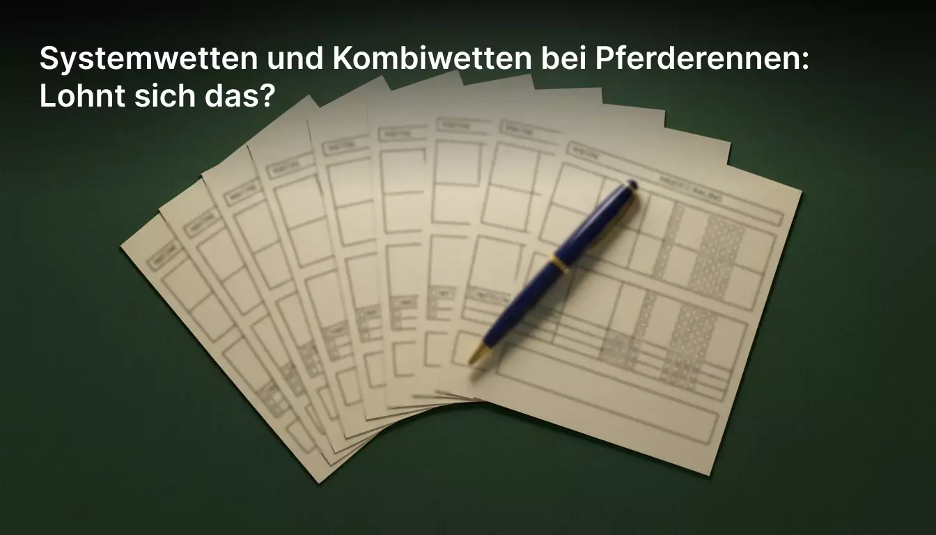 Mehrere Wettscheine für Pferderennen fächerförmig ausgebreitet